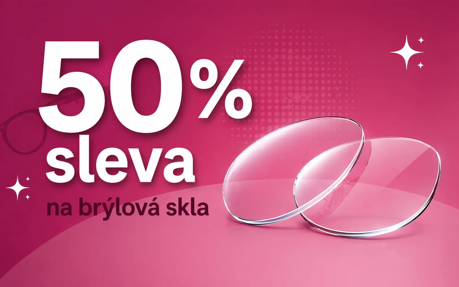 50% sleva na brýlová skla — banner OOHP